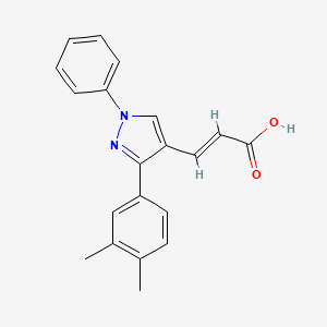3-[3-(3,4-dimethylphenyl)-1-phenyl-1H-pyrazol-4-yl]prop-2-enoic acid