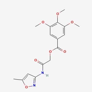 [2-[(5-Methyl-1,2-oxazol-3-yl)amino]-2-oxoethyl] 3,4,5-trimethoxybenzoate