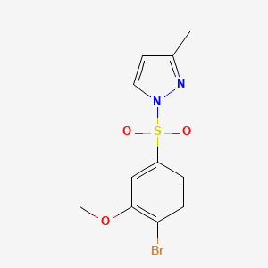 1-Bromo-2-methoxy-4-[(3-methylpyrazolyl)sulfonyl]benzene