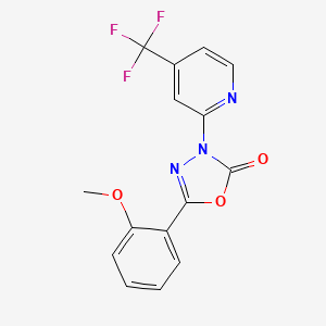5-(2-Methoxyphenyl)-3-[4-(trifluoromethyl)pyridin-2-yl]-1,3,4-oxadiazol-2-one