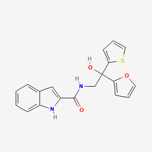 N-(2-(furan-2-yl)-2-hydroxy-2-(thiophen-2-yl)ethyl)-1H-indole-2-carboxamide