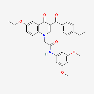 molecular formula C30H30N2O6 B2797548 N-(3,5-dimethoxyphenyl)-2-[6-ethoxy-3-(4-ethylbenzoyl)-4-oxo-1,4-dihydroquinolin-1-yl]acetamide CAS No. 898342-96-6