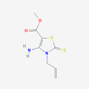 molecular formula C8H10N2O2S2 B2797550 Methyl 4-amino-3-prop-2-enyl-2-sulfanylidene-1,3-thiazole-5-carboxylate CAS No. 421580-89-4