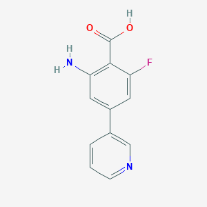 2-Amino-6-fluoro-4-pyridin-3-ylbenzoic acid