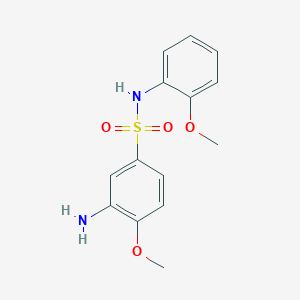 3-amino-4-methoxy-N-(2-methoxyphenyl)benzene-1-sulfonamide
