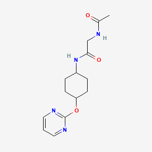 2-acetamido-N-((1r,4r)-4-(pyrimidin-2-yloxy)cyclohexyl)acetamide
