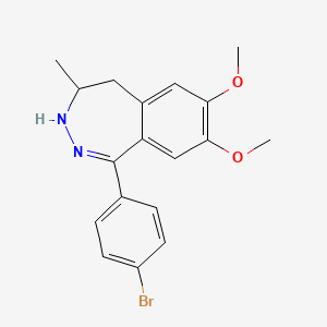 1-(4-Bromophenyl)-7,8-dimethoxy-4-methyl-4,5-dihydro-3H-benzo[d][1,2]diazepine