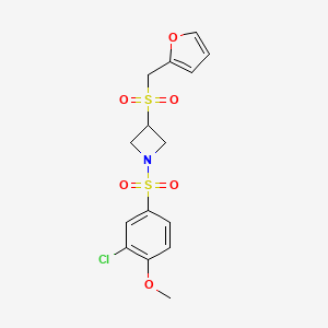 1-((3-Chloro-4-methoxyphenyl)sulfonyl)-3-((furan-2-ylmethyl)sulfonyl)azetidine