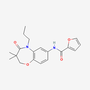 N-(3,3-dimethyl-4-oxo-5-propyl-2,3,4,5-tetrahydrobenzo[b][1,4]oxazepin-7-yl)furan-2-carboxamide