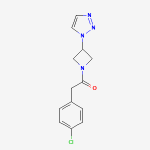 1-(3-(1H-1,2,3-triazol-1-yl)azetidin-1-yl)-2-(4-chlorophenyl)ethanone