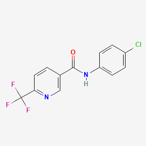 molecular formula C13H8ClF3N2O B2797584 N-(4-chlorophenyl)-6-(trifluoromethyl)pyridine-3-carboxamide CAS No. 1092346-24-1