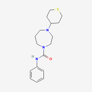 molecular formula C17H25N3OS B2797601 N-phenyl-4-(thian-4-yl)-1,4-diazepane-1-carboxamide CAS No. 2034209-32-8