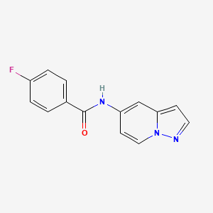 4-fluoro-N-(pyrazolo[1,5-a]pyridin-5-yl)benzamide
