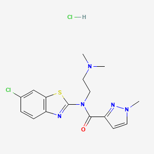 N-(6-chlorobenzo[d]thiazol-2-yl)-N-(2-(dimethylamino)ethyl)-1-methyl-1H-pyrazole-3-carboxamide hydrochloride