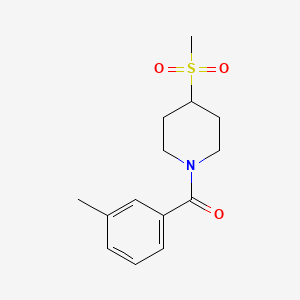 (4-(Methylsulfonyl)piperidin-1-yl)(m-tolyl)methanone