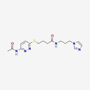 molecular formula C16H22N6O2S B2797643 4-[(6-acetamidopyridazin-3-yl)sulfanyl]-N-[3-(1H-imidazol-1-yl)propyl]butanamide CAS No. 1105247-27-5