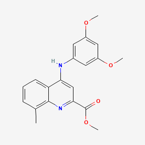 molecular formula C20H20N2O4 B2797656 Methyl 4-[(3,5-dimethoxyphenyl)amino]-8-methylquinoline-2-carboxylate CAS No. 1207033-28-0