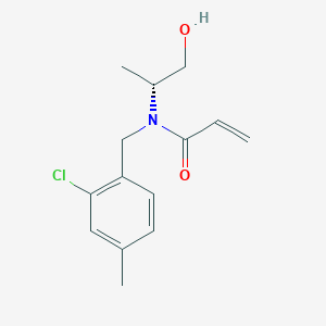 molecular formula C14H18ClNO2 B2797679 N-[(2-Chloro-4-methylphenyl)methyl]-N-[(2R)-1-hydroxypropan-2-yl]prop-2-enamide CAS No. 2411179-18-3