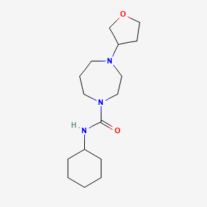 molecular formula C16H29N3O2 B2797688 N-cyclohexyl-4-(oxolan-3-yl)-1,4-diazepane-1-carboxamide CAS No. 2319807-62-8