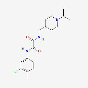 molecular formula C18H26ClN3O2 B2797703 N1-(3-chloro-4-methylphenyl)-N2-((1-isopropylpiperidin-4-yl)methyl)oxalamide CAS No. 946291-44-7