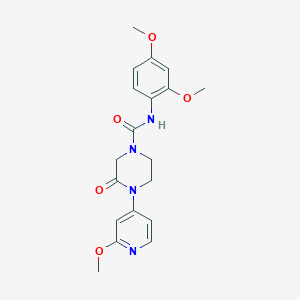 molecular formula C19H22N4O5 B2797715 N-(2,4-Dimethoxyphenyl)-4-(2-methoxypyridin-4-yl)-3-oxopiperazine-1-carboxamide CAS No. 2380086-42-8