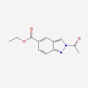 molecular formula C12H12N2O3 B2797716 Ethyl 2-acetyl-2H-indazole-5-carboxylate CAS No. 2089300-87-6