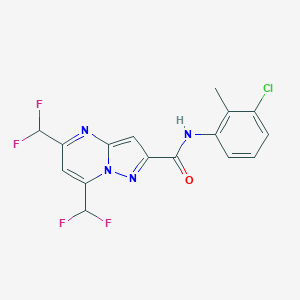 molecular formula C16H11ClF4N4O B279774 N-(3-chloro-2-methylphenyl)-5,7-bis(difluoromethyl)pyrazolo[1,5-a]pyrimidine-2-carboxamide 