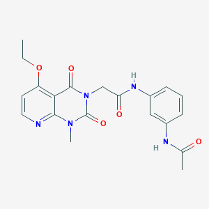 molecular formula C20H21N5O5 B2797765 N-(3-acetamidophenyl)-2-(5-ethoxy-1-methyl-2,4-dioxo-1,2-dihydropyrido[2,3-d]pyrimidin-3(4H)-yl)acetamide CAS No. 1005304-56-2