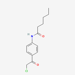 molecular formula C14H18ClNO2 B2797769 N-[4-(2-chloroacetyl)phenyl]hexanamide CAS No. 571150-64-6