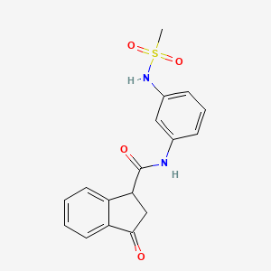 molecular formula C17H16N2O4S B2797770 N-(3-(methylsulfonamido)phenyl)-3-oxo-2,3-dihydro-1H-indene-1-carboxamide CAS No. 1206999-52-1