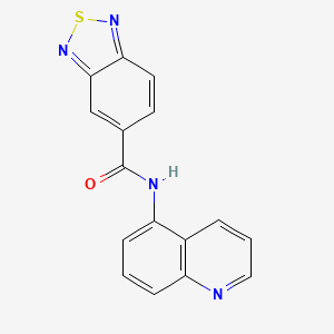 molecular formula C16H10N4OS B2797801 N-(quinolin-5-yl)-2,1,3-benzothiadiazole-5-carboxamide CAS No. 1206987-77-0