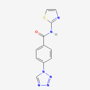 molecular formula C11H8N6OS B2797802 4-(1H-tetrazol-1-yl)-N-(thiazol-2-yl)benzamide CAS No. 483288-44-4