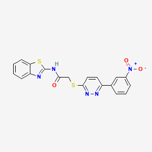 N-(benzo[d]thiazol-2-yl)-2-((6-(3-nitrophenyl)pyridazin-3-yl)thio)acetamide