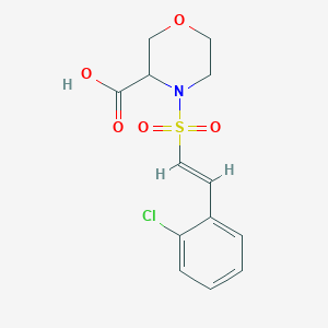 4-[(E)-2-(2-Chlorophenyl)ethenyl]sulfonylmorpholine-3-carboxylic acid