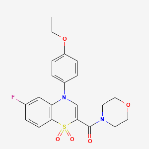 (4-(4-ethoxyphenyl)-6-fluoro-1,1-dioxido-4H-benzo[b][1,4]thiazin-2-yl)(morpholino)methanone