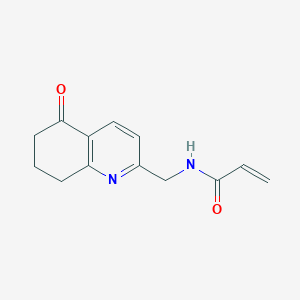 molecular formula C13H14N2O2 B2797821 N-[(5-Oxo-7,8-dihydro-6H-quinolin-2-yl)methyl]prop-2-enamide CAS No. 2305454-80-0
