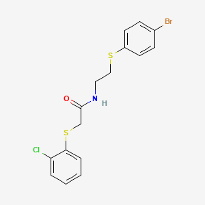 N-{2-[(4-bromophenyl)sulfanyl]ethyl}-2-[(2-chlorophenyl)sulfanyl]acetamide