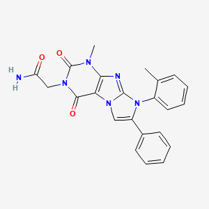 2-[4-Methyl-6-(2-methylphenyl)-1,3-dioxo-7-phenylpurino[7,8-a]imidazol-2-yl]acetamide