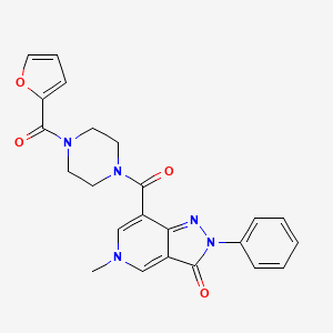7-(4-(furan-2-carbonyl)piperazine-1-carbonyl)-5-methyl-2-phenyl-2H-pyrazolo[4,3-c]pyridin-3(5H)-one