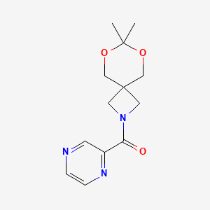 (7,7-Dimethyl-6,8-dioxa-2-azaspiro[3.5]nonan-2-yl)(pyrazin-2-yl)methanone