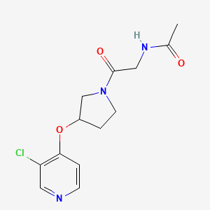 N-(2-(3-((3-chloropyridin-4-yl)oxy)pyrrolidin-1-yl)-2-oxoethyl)acetamide