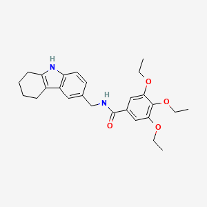 3,4,5-triethoxy-N-(6,7,8,9-tetrahydro-5H-carbazol-3-ylmethyl)benzamide