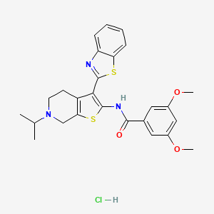N-(3-(benzo[d]thiazol-2-yl)-6-isopropyl-4,5,6,7-tetrahydrothieno[2,3-c]pyridin-2-yl)-3,5-dimethoxybenzamide hydrochloride