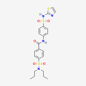 4-(N,N-dipropylsulfamoyl)-N-(4-(N-(thiazol-2-yl)sulfamoyl)phenyl)benzamide