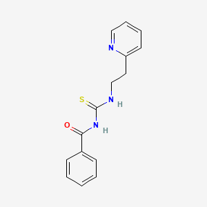 molecular formula C15H15N3OS B2797845 N-benzoyl-N'-[2-(2-pyridinyl)ethyl]thiourea CAS No. 118708-33-1