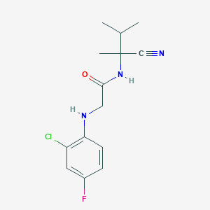 2-(2-chloro-4-fluoroanilino)-N-(2-cyano-3-methylbutan-2-yl)acetamide