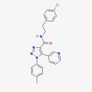 molecular formula C23H20ClN5O B2797848 N-[2-(4-chlorophenyl)ethyl]-1-(4-methylphenyl)-5-(pyridin-3-yl)-1H-1,2,3-triazole-4-carboxamide CAS No. 1207027-30-2