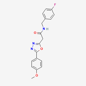 molecular formula C18H16FN3O3 B2797880 N-[(4-fluorophenyl)methyl]-2-[5-(4-methoxyphenyl)-1,3,4-oxadiazol-2-yl]acetamide CAS No. 1286716-81-1