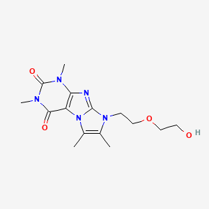 molecular formula C15H21N5O4 B2797890 6-[2-(2-Hydroxyethoxy)ethyl]-2,4,7,8-tetramethylpurino[7,8-a]imidazole-1,3-dione CAS No. 876902-66-8