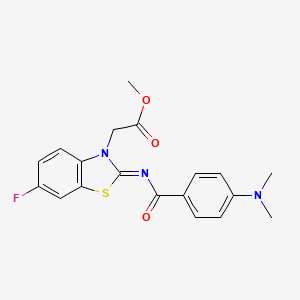 (Z)-methyl 2-(2-((4-(dimethylamino)benzoyl)imino)-6-fluorobenzo[d]thiazol-3(2H)-yl)acetate